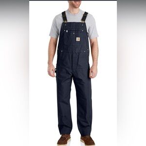 NWT Carhartt Men's R01 Cotton Duck Bib Overalls in Navy